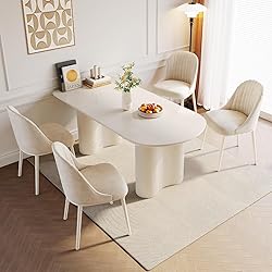 Guyii 62.99" Dining Table Set with 4 Chairs, Modern