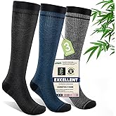 Iambamboo Compression Socks Women & Men, 15-20 mmHg Bamboo Viscose Knee High Soft Support for Flying Travel Daily