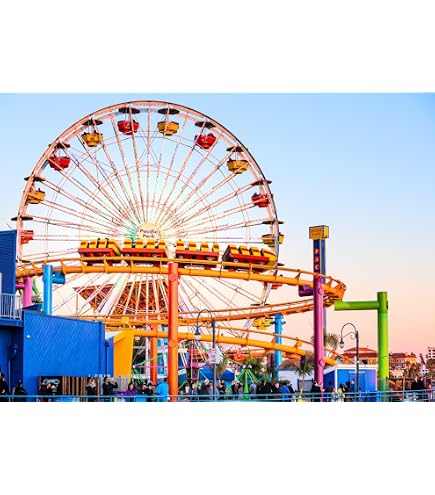 Yeele Fotohintergrund Karneval Spielplatz – Motiv Karussell & Riesenrad Für Kinderfotos, Verschiedene Größen