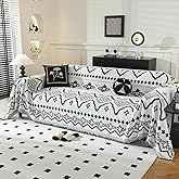 LUFEIJIASHI Boho Couch Covers for Sofa Non Slip Sofa Covers Washable Couch Covers for 3 Cushion Couch Sofa Pet Friendly Secti