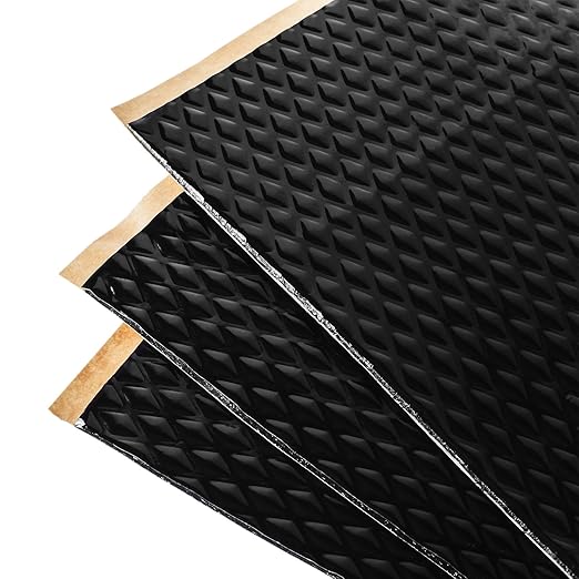 Noico Schwarz 2 mm 3.4 qm Selbstklebende Alubutyl Anti Dröhn Dämmmatte, Auto Dämmung (Lärmschutz, Schalldämmung und Schallsch
