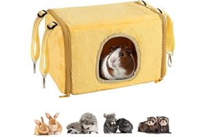 KEXWEN Rat Hammock Bed,Ferret Hammocks Hanging Bed,Ferret Accessories for Cage,Small Animal Hideout,Guinea Pig Bed House,Chinchilla Hammock Hideout for Cage