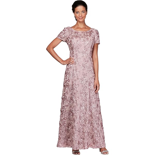 sachin and babi light blue dress Plus 18w Alex Evenings Lace Sequin Dress & main image 0