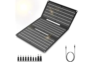 ENOFLO 30W Portable Foldable Solar Panel Charger for Outdoor Camping Solar Battery Charger 12 Volt Waterproof High Efficiency Solar Panel Kit DC for Portable Power Station USB Solar Panel Battery Charger