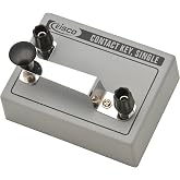 Eisco Contact Key, Raspberry Pi Compatible, Single-Arm Morse Code Key, Gray | Pi Manual Input, Morse Straight Key for Telegraph Demos, Morse Code Sender, Stud-and-Strip &amp; 4 mm Terminals