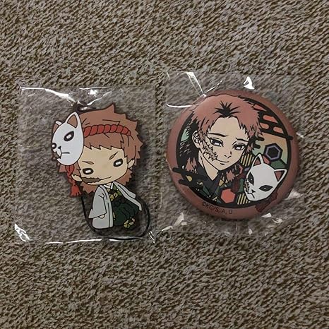 Amazon 鬼滅の刃 切り絵シリーズ 和紙缶バッジ にとたん ラバーストラップ 錆兎 アニメ 萌えグッズ 通販