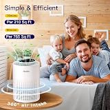 Aircillin AP070B Air Purifier 4-Stage H13 HEPA 765 sq ft Night Light view 3