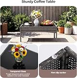 Panana Rattan Garden Furniture 4 Piece Set Grey Cushions view 5