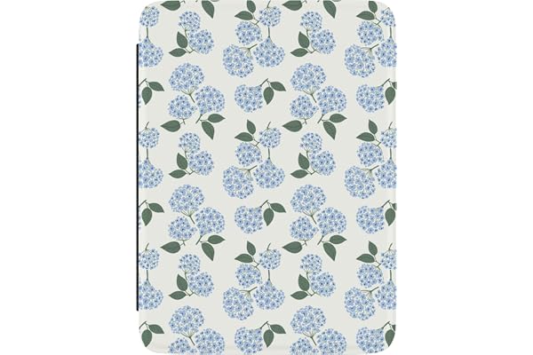 Casely Kindle Case | Nantucket Cottage | Blue Hydrangea | Compatible with 7" Kindle Colorsoft and 7" Kindle Paperwhite (12th Generation 2024 Models)