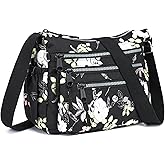 AOCINA Crossbody Bags for Women Multi Pocket Nylon Lightweight Ladies Purses Messenger Shoulder Handbags Satchel Travel Bag