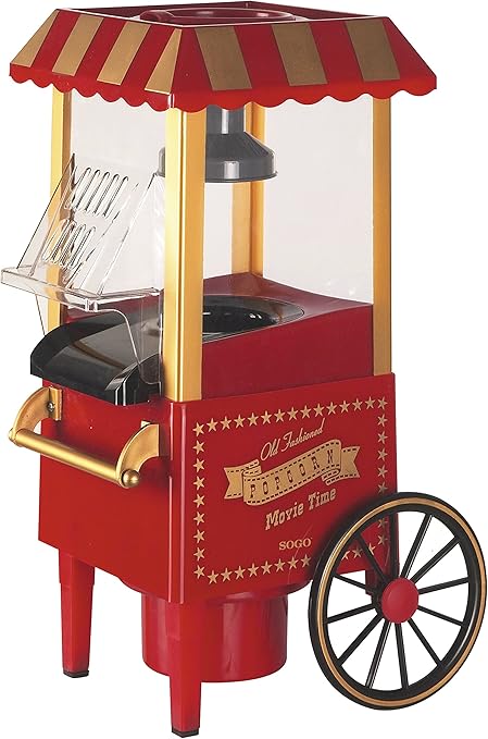 SOGO SS-11330 Palomitera Carrito Antiguo Aire Caliente Sin Aceite ...