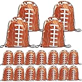 18 Pieces Football Drawstring Bag, Rugby Ball Drawstring Party Favors Cinchs Sports Backpacks for Gym Party Favors Bags