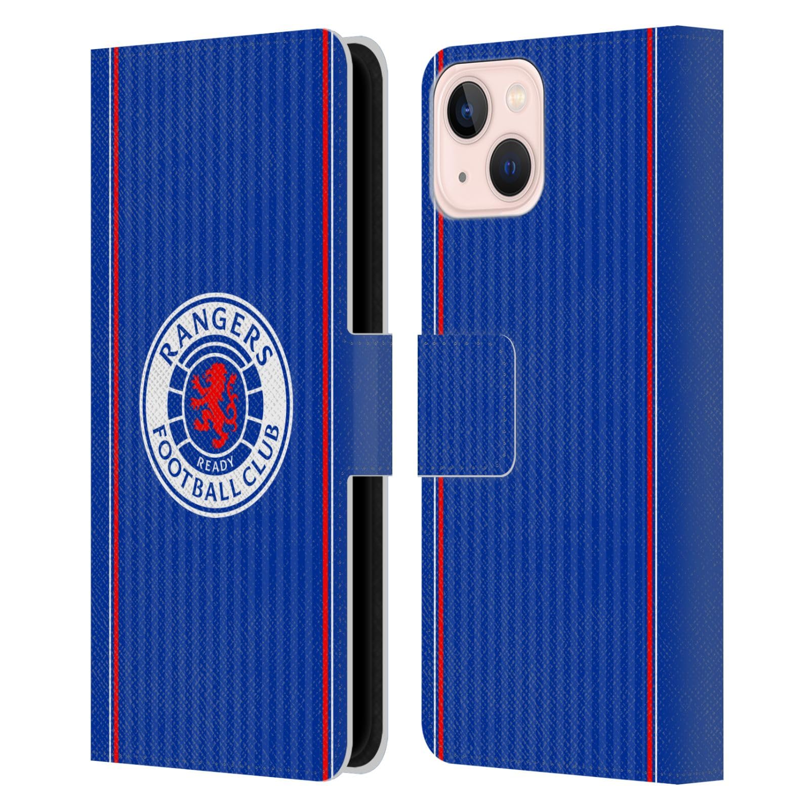 Head Case Designs Officially Licensed Rangers FC Home 2023/24 Kit Leather Book Wallet Case Cover Compatible With Apple iPhone 13