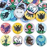 Liliaafar 24 Pcs Cryptid Gifts Cute Cryptid Pins Mothman Bigfoot Loch Ness Monster Werewolf Wendigo Mysterious Pins for Creatures Lovers Party Favors