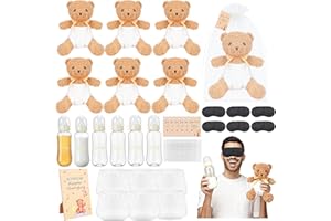 Lot de 6 biberons à langer ours avec les yeux bandés - Jeux de fête prénatale - Juegos Para - ʴǳܱé - Pour révéler le sexe 