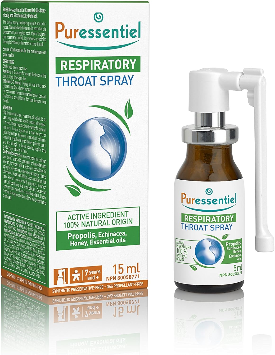 Puressentiel Respiratory Throat Spray Source of antioxydants for the maintenance of good
