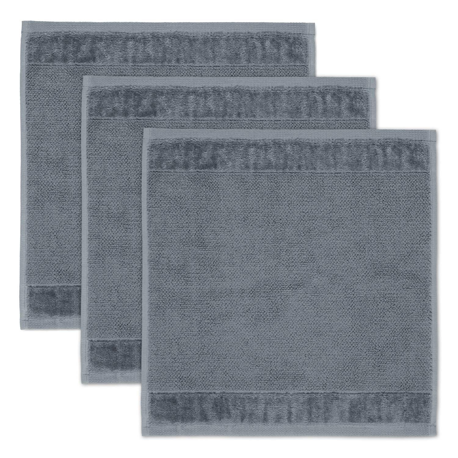 Möve Set of 3 soap Cloths, Stone, 30 x 30 cm