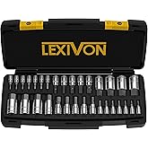 LEXIVON Master HEX Bit Socket Set, Premium S2 Alloy Steel | Complete 32-Piece, SAE and Metric Set | Enhanced Storage Case (LX