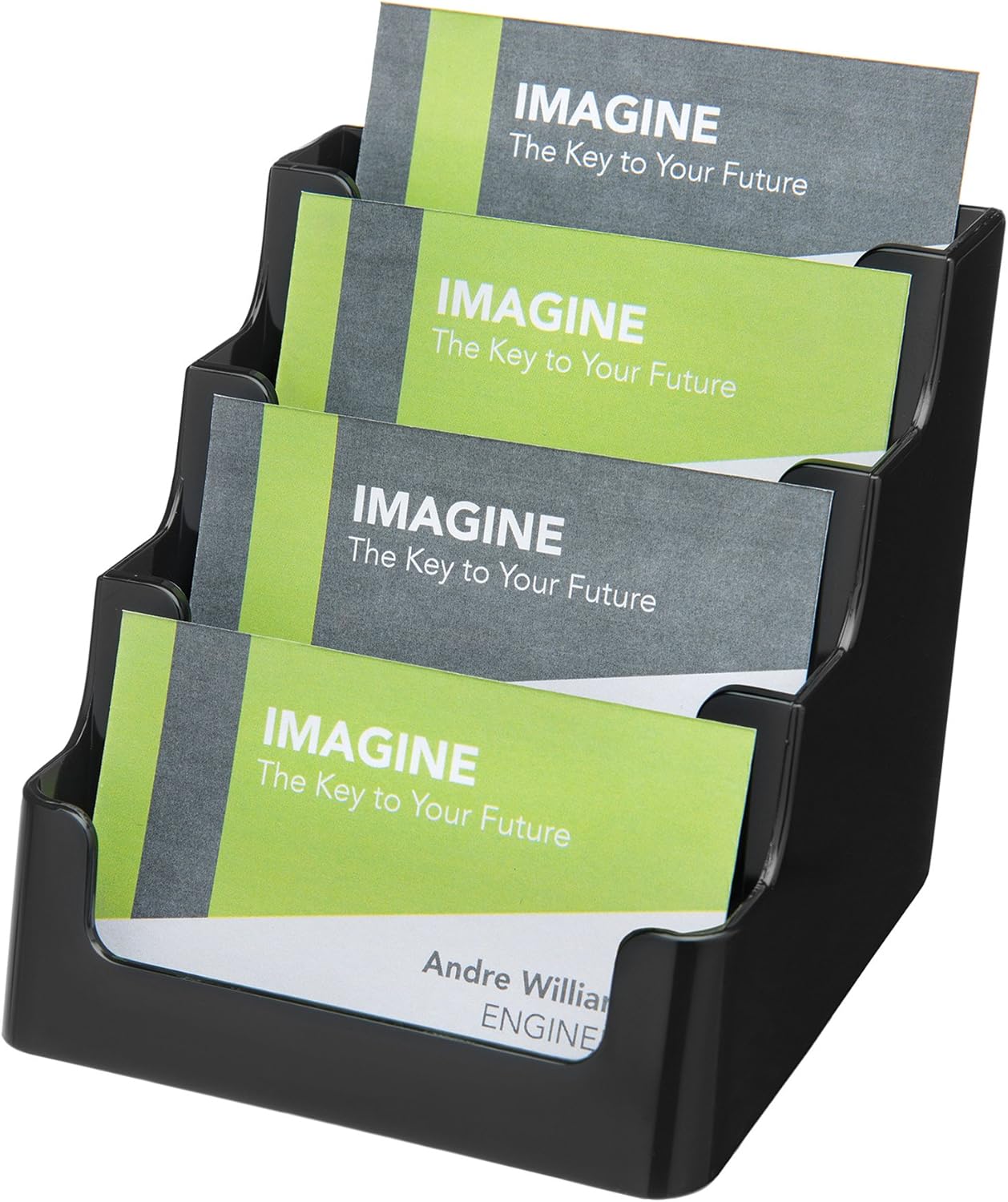 Deflecto 4 Tier Business Card Holder: Home & Kitchen
