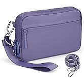 VONAL Wristlet Wallets for Women, RFID Wristlet Purse Built in Wallet, Small Nylon Crossbody Bags, Credit Card Holder