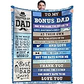 Step dad Gifts for Fathers Day for Bonus Dad from Daughter Birthday Gifts for Stepdad Who Wants Nothing to My in Law Dad Soft Throw Blanket Present for Bonus Father from Sons Size 60"x80"