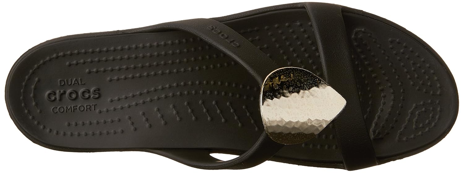 crocs sanrah embellished women sandal in black