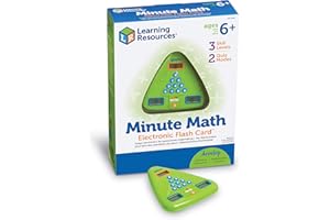 Learning Resources Minute Math Electronic Flash Card - Classroom Must Haves, Homeschool Supplies, Math Manipulatives, Multiplication Chart, Educational Toys for Toddlers, Back to School