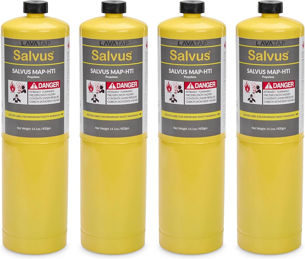 LavaTap Salvus Map HTi MAPP Gas 400g for Blow Torch Soldering Plumbing