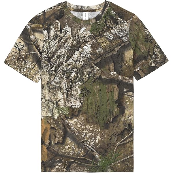 Authentic Realtree APX Camouflage Short Sleeve Emblem Free Tee