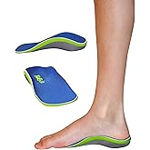 KidSole 3/4 Reinforced High Arch Support Children's Orthotic Insole. Slim Profile & Strong Support with Memory Foam Soft Top. KidSole Arch Alien (US Kids Size 4-7.5)