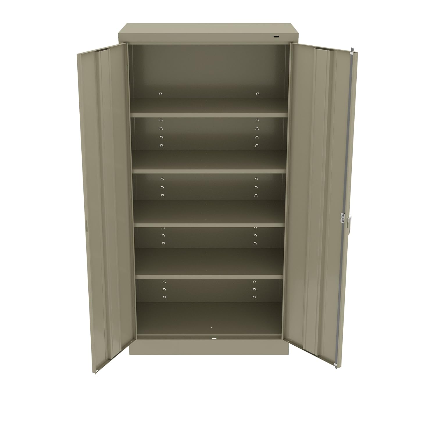 Tennsco 7224SD 7224 24 Gauge Steel Standard Welded Storage Cabinet, 4 Shelves, 200 lb. Capacity per Shelf, 36" Width x 72" Height x 24" Depth, Sand