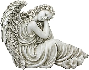 Design Toscano Harmony at Ease Angel Statue, Antique Stone