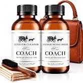 QIFEISHANKA Leather Cleaner &amp; Moisturizer Set for Coach, Gentle Formula to Remove Stains &amp; Restore Shine, Keeps Leather Looking Like New, 120ml x2