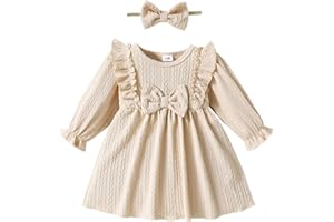 Mioglrie Baby Girl Dress Toddler Girls' Dresses 3 6 9 12 18 24 Months 2t 3t Girls Clothes Fall Winter Outfits