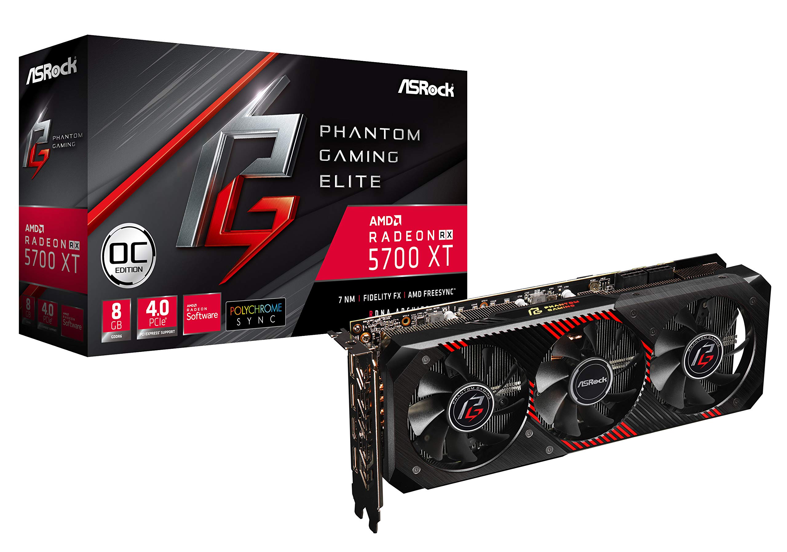 Asrock Rx Gpu Amd 5700 Xt Asrock Radeon Rx 5700 Xt Phantom