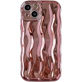 Caseative Custodia Per IPhone Effetto Onde D'Acqua – Morbida Al Silicone, Antigraffio E Anti-caduta – Compatibile Con IPhone 14/13/12/11/X Serie (Rosa)