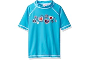Kanu Surf Girls' Karlie Rash Guard UPF 50+ Sun Protection Short Sleeve Swim Shirt