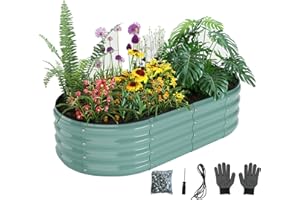 ZFHgarden Metal Planter Garden Flower Bed Raised Beds for Gardening Galvanized 4x2x1ft Galvanized Garden Bed