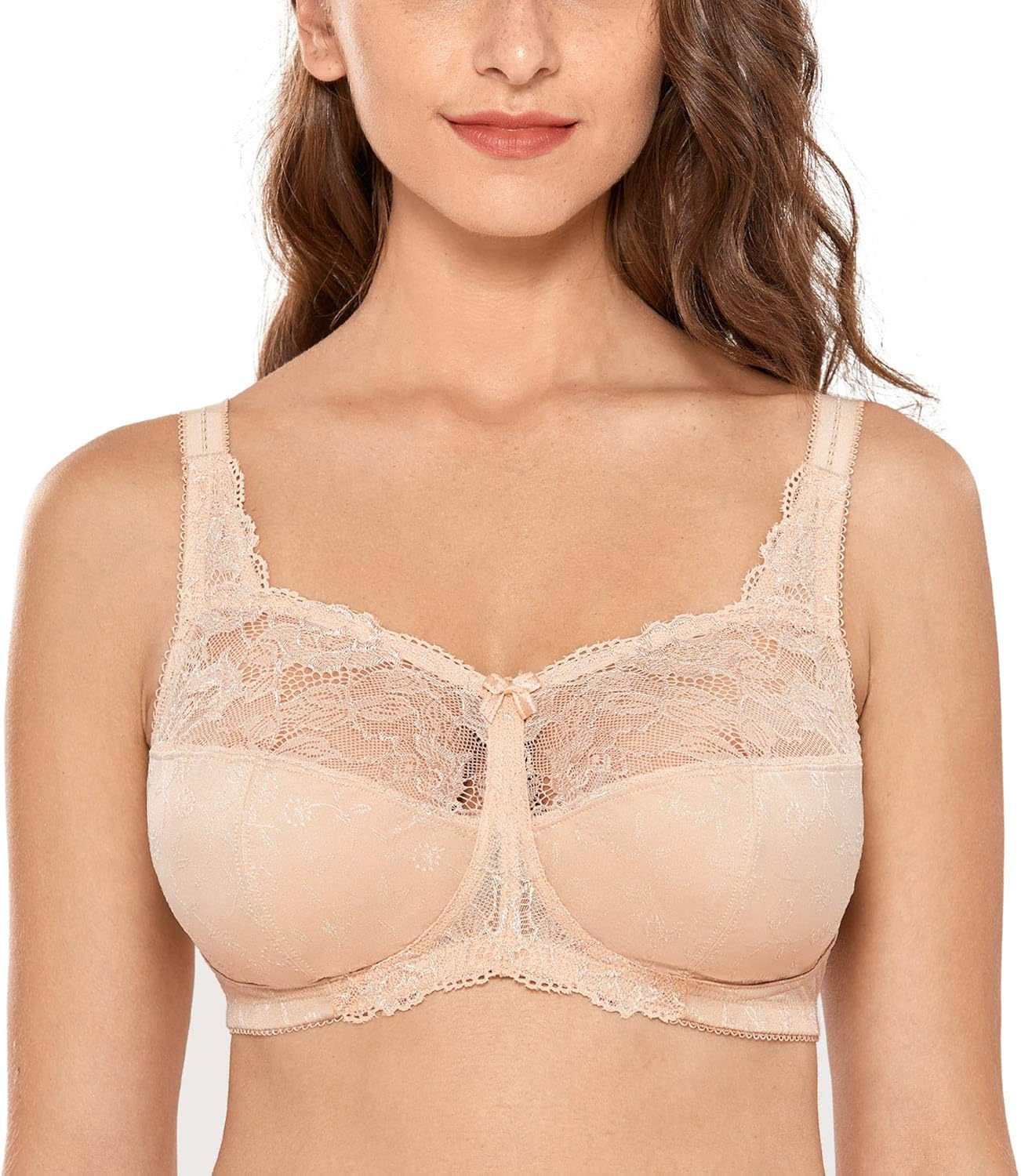 unlined lace bra plus size