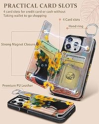 Lotadilo for iPhone 15 Pro Wallet Case with Card