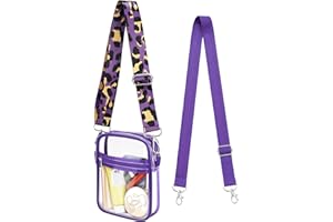 Aphlos PVC Clear Crossbody Bag with Adjustable Straps, Versatile Waterproof Transparent Skateboard Backpack 5.9x7.8x1.6 Inch