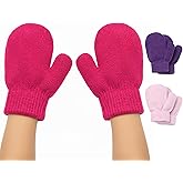 Brook + Bay Toddler Mittens-Kids Magic Gloves Knit Mittens- Childrens Mittens,Kids Mittens Winter,Mittens for Kids,Boys Girls
