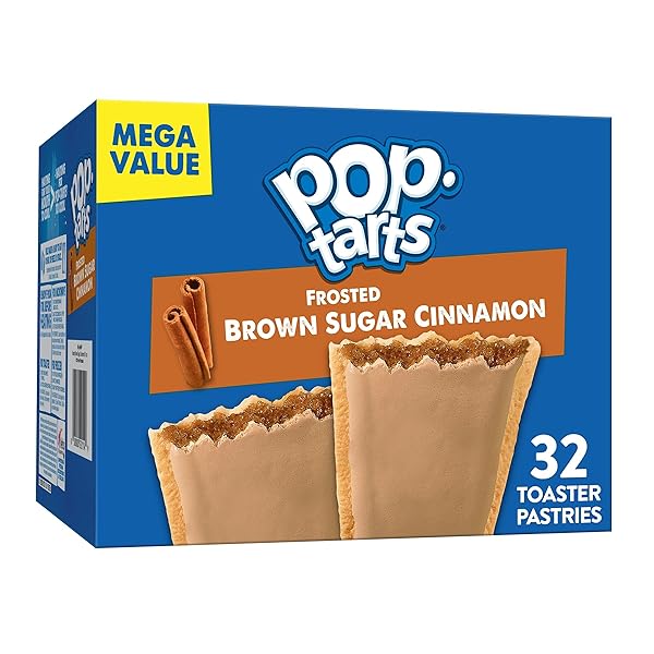 POP-TARTS BREAKFAST TOASTER PASTRIES, FROSTED BROWN SUGAR CINNAMON, FAMILY PACK (32 COUNT)