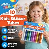 SOL 10pk Kids Glitter Tubes 10 Colours Fine Glitter Shaker Pots view 3