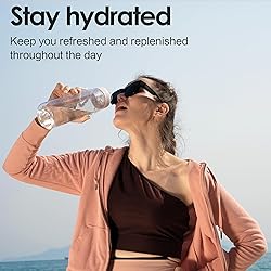 Edmyre Water Bottle 32oz, clear water bottle with