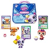 Littlest Pet Shop - Pet Surprise Three Pack - Series 4 - Gen 7 Authentic LPS Bobble Head Toy Figure, Collectible Toy Animal, 
