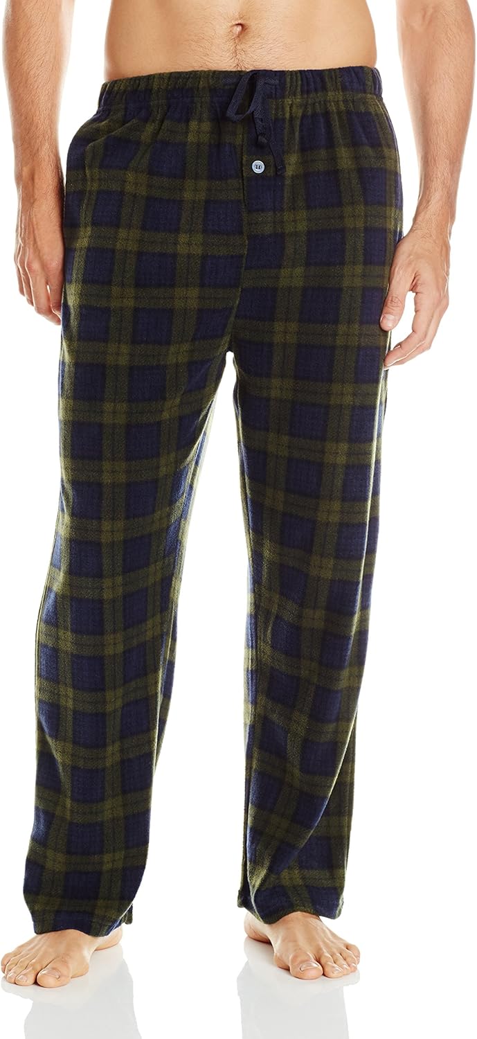 Essentials by Seven Apparel Men's Long-Sleeve Top and Fleece Bottom Pajama Set at  Men’s Clothing store