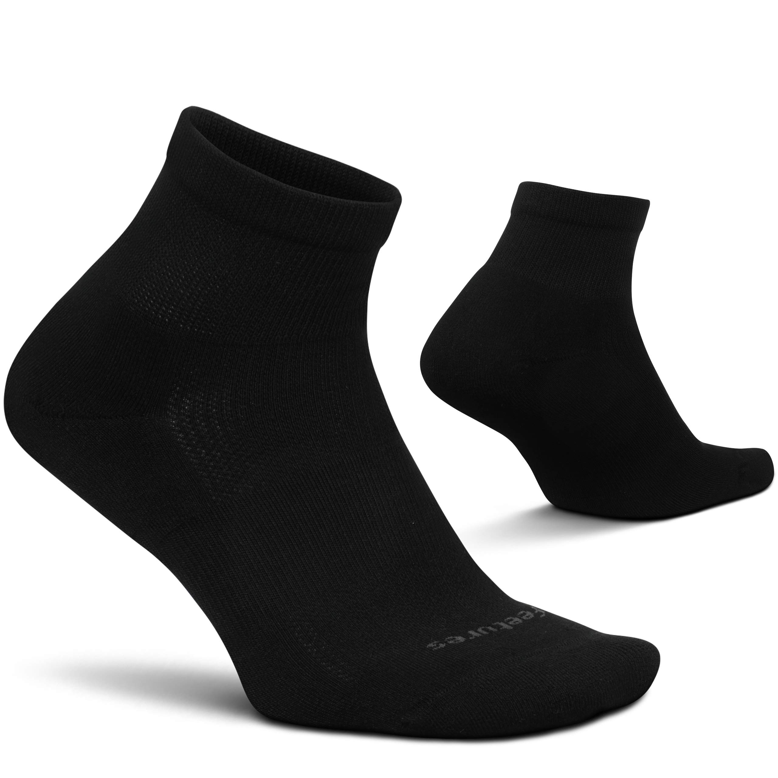 Feetures! unisex-child unisex-adult Therapeutic Quarter Socks - black -