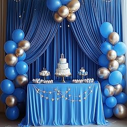 10x12 ft Royal Blue Backdrop Curtain Panels for
