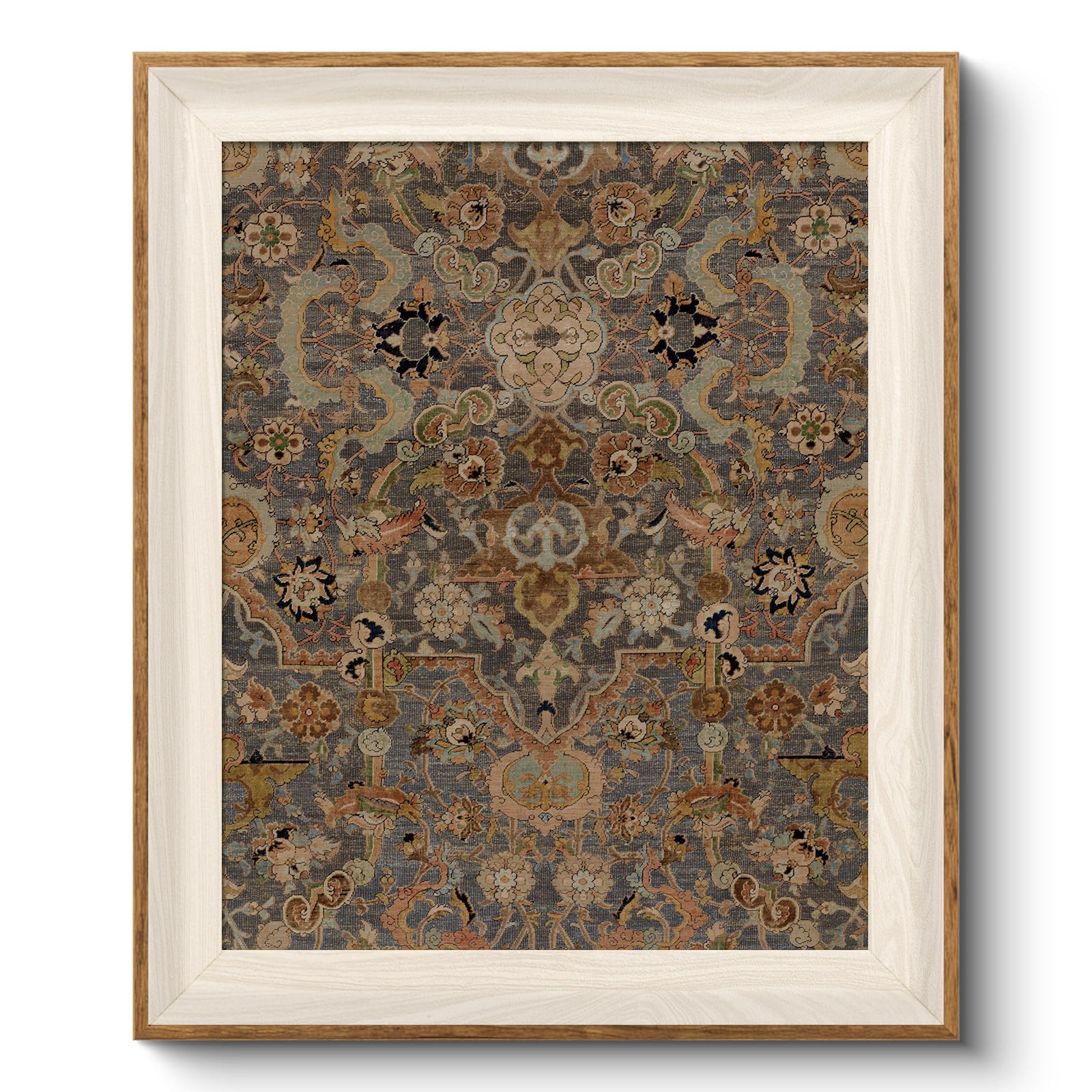 VIYYIEA Framed Wall Art for Living Room, Pattern Canvas Prints, Vintage ...